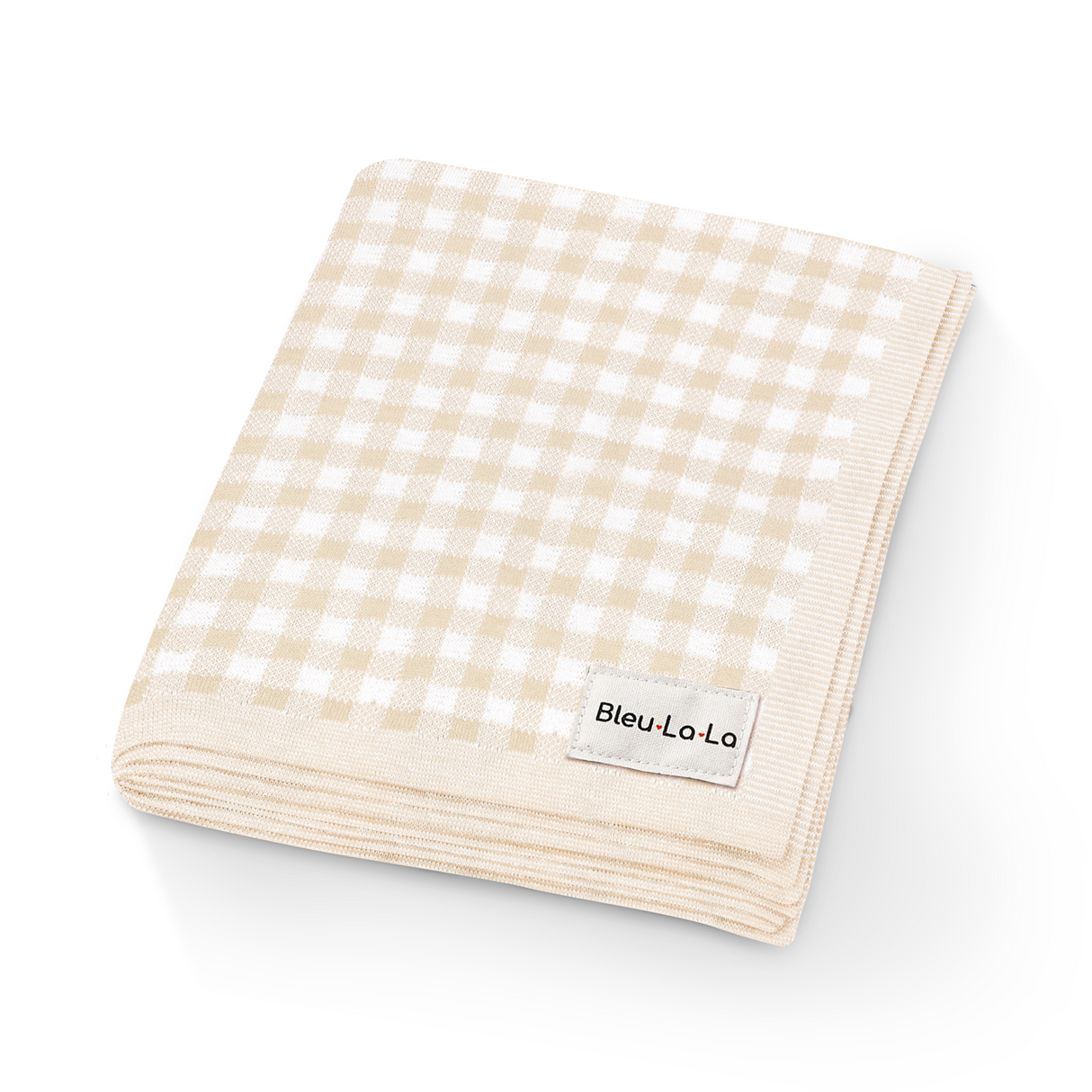 Checkered Knit Baby Blanket from Bleu La La