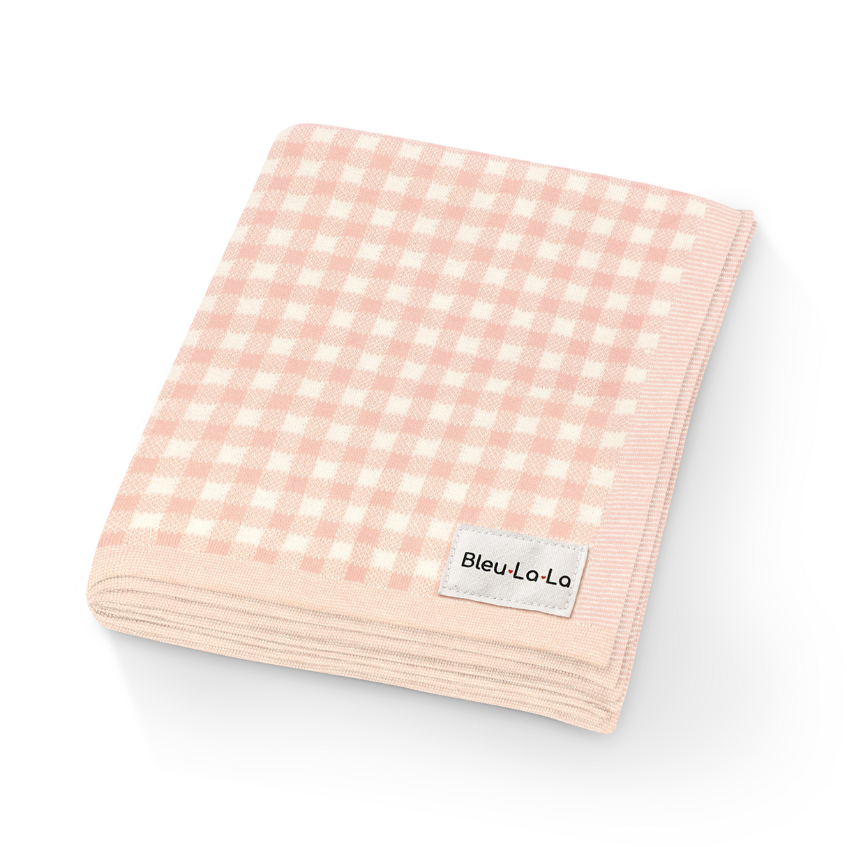 Checkered Knit Baby Blanket from Bleu La La