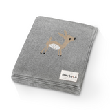 Luxury Cotton Deer Knit Swaddle Baby Blanket from Bleu La La