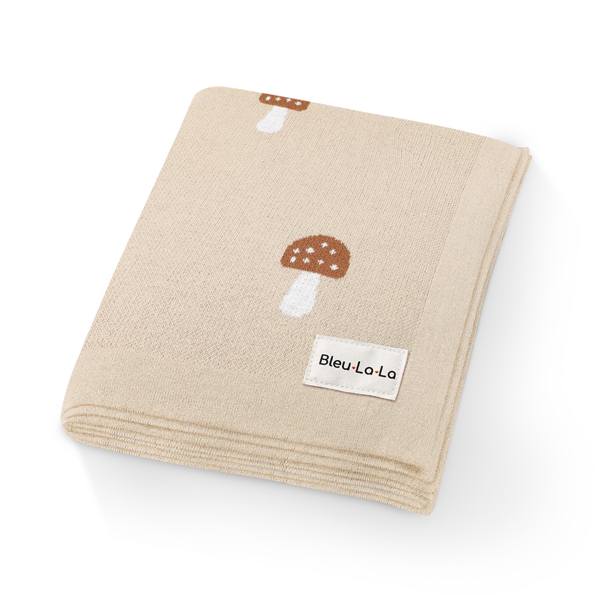 Luxury Knit Mushroom Swaddle Baby Blanket from Bleu La La