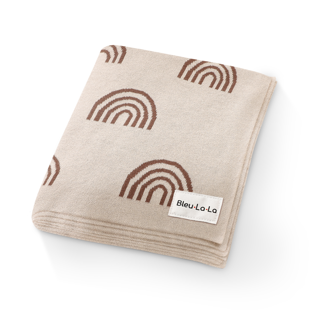 Rainbow Knit Swaddle Blankets from Bleu La La