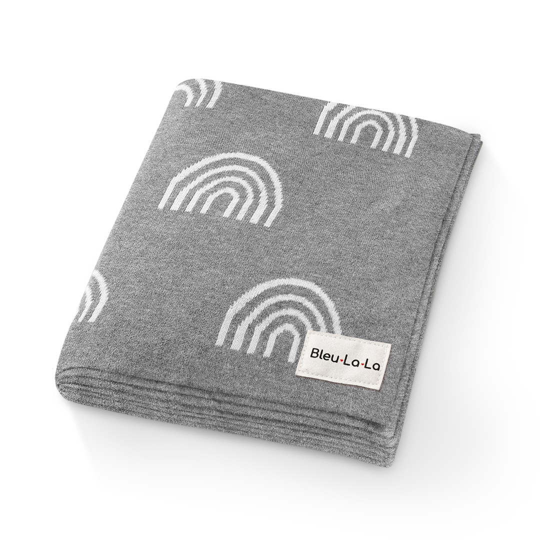 Rainbow Knit Swaddle Blankets from Bleu La La