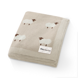 Sheep Knit Receiving Baby Blanket from Bleu La La