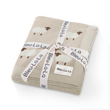 Sheep Knit Receiving Baby Blanket from Bleu La La