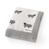 Sheep Knit Receiving Baby Blanket from Bleu La La