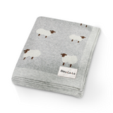Sheep Knit Receiving Baby Blanket from Bleu La La