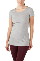 Nia Short Sleeves Round Neck Nursing Top from Moderneternity