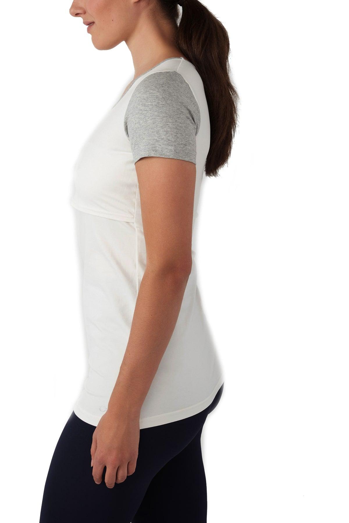 Nia Short Sleeves Round Neck Nursing Top from Moderneternity