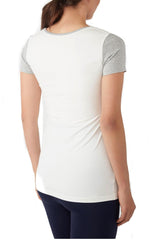 Nia Short Sleeves Round Neck Nursing Top from Moderneternity