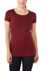 Nia Short Sleeves Round Neck Nursing Top from Moderneternity