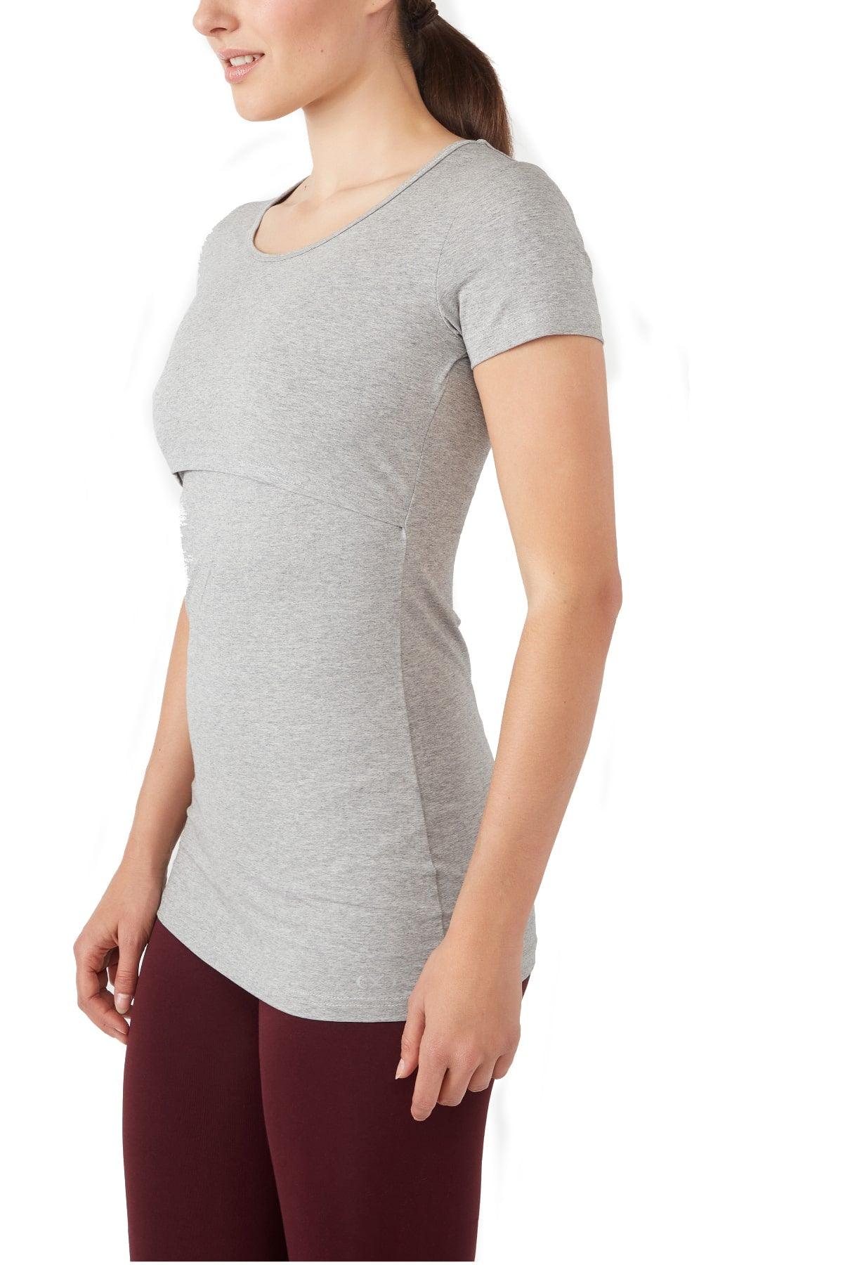 Nia Short Sleeves Round Neck Nursing Top from Moderneternity