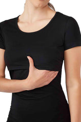 Nia Short Sleeves Round Neck Nursing Top from Moderneternity