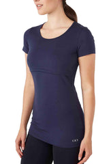 Nia Short Sleeves Round Neck Nursing Top from Moderneternity