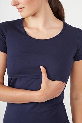 Nia Short Sleeves Round Neck Nursing Top from Moderneternity