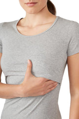 Nia Short Sleeves Round Neck Nursing Top from Moderneternity