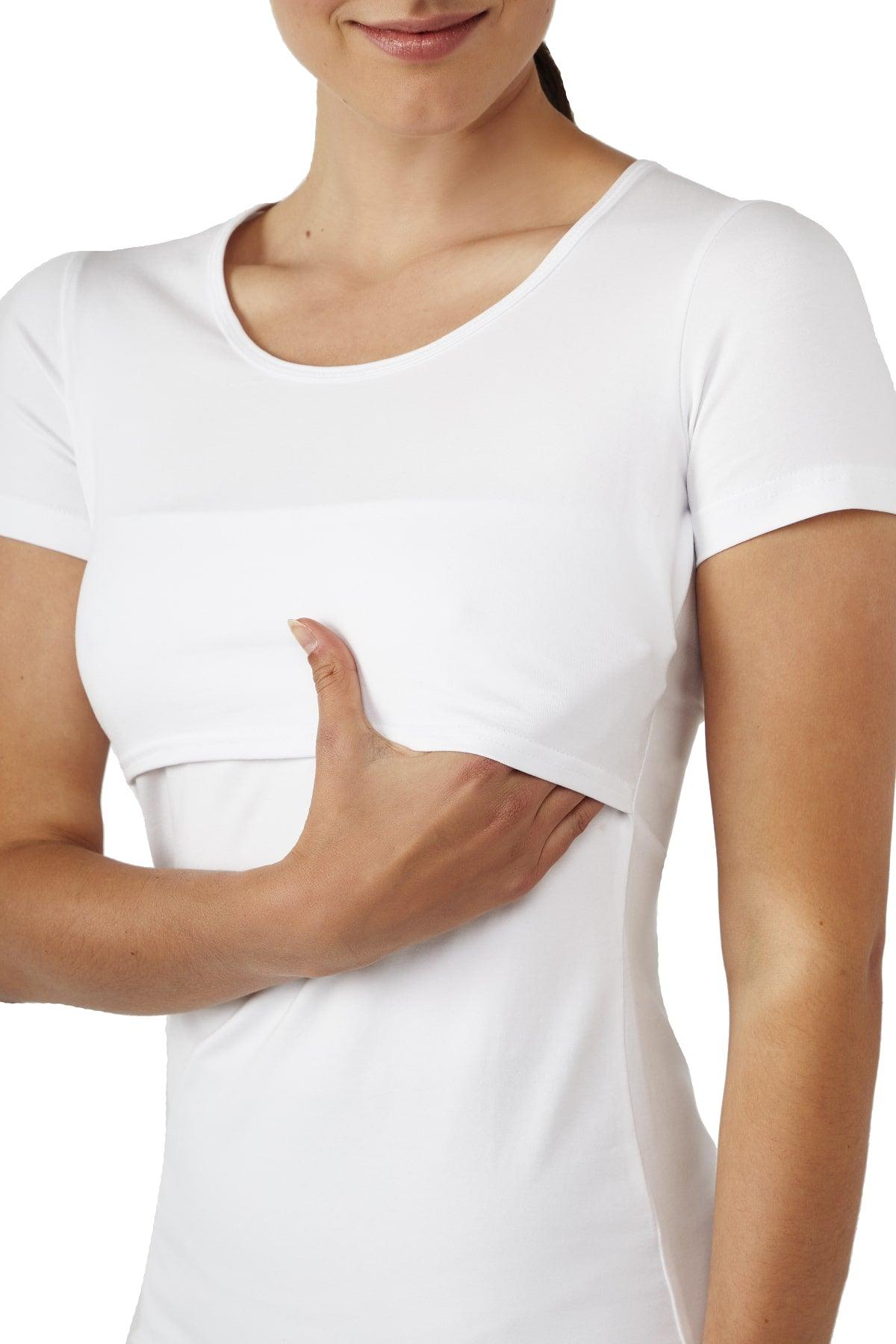 Nia Short Sleeves Round Neck Nursing Top from Moderneternity
