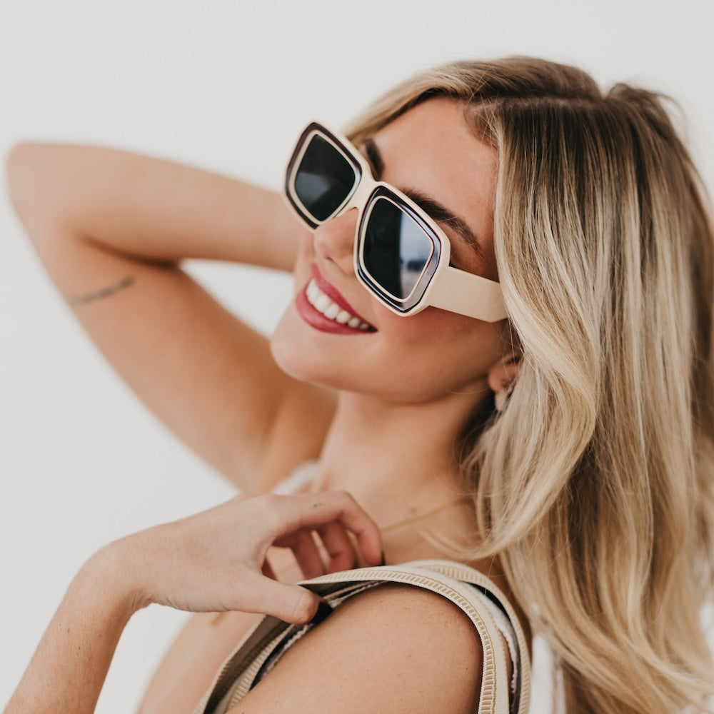Nicolette Retro Oversized Square Sunglasses from Pretty Simple