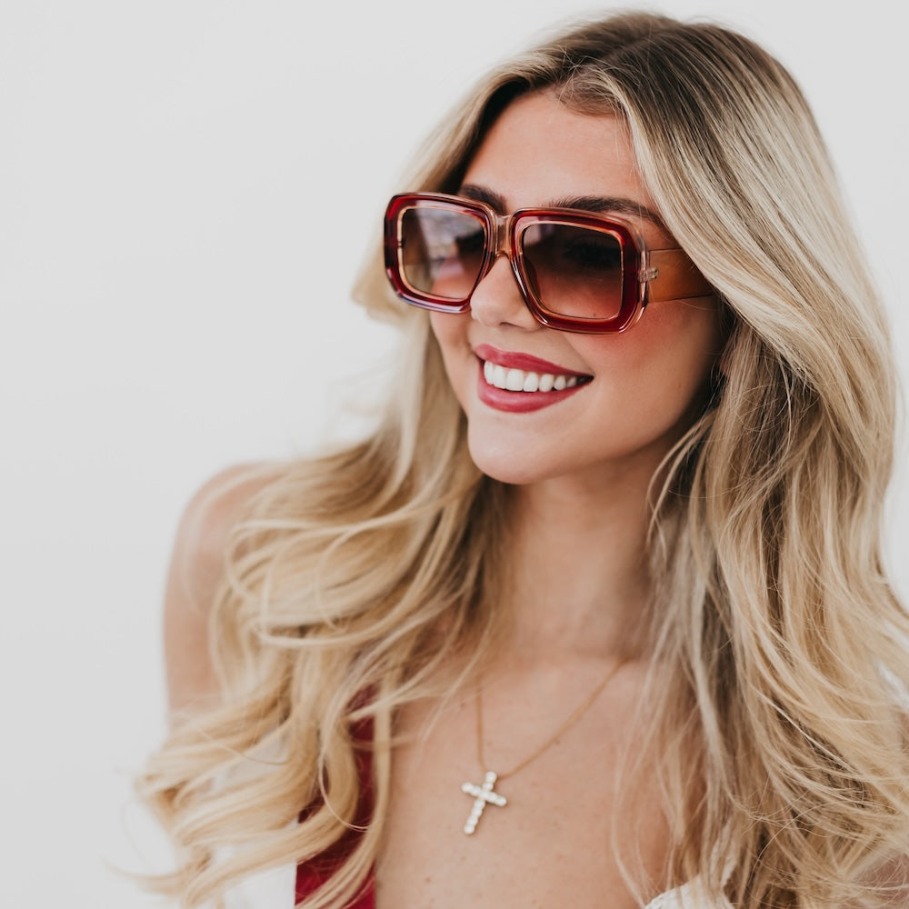 Nicolette Retro Oversized Square Sunglasses from Pretty Simple