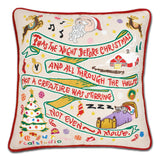 Night Before Christmas Hand-Embroidered Pillow from Quirks!