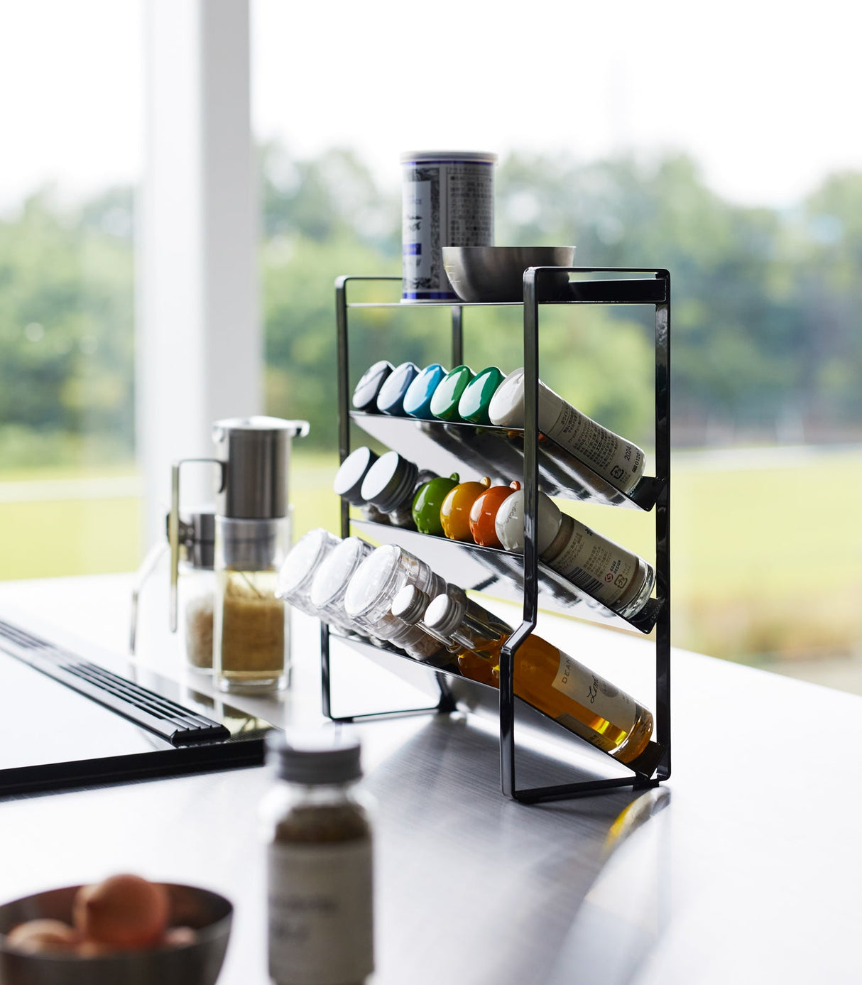 Four-Tier Slim Spice Rack - Steel from Yamazaki Home