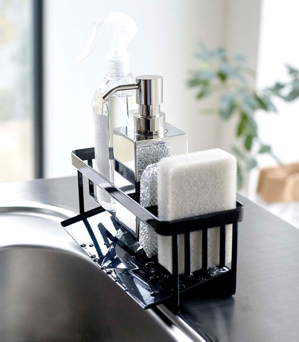 Sponge & Bottle Holder - Steel from Yamazaki Home
