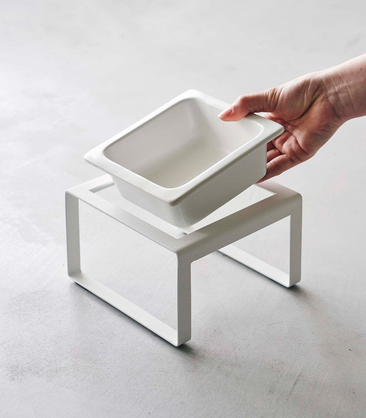 Single Pet Food Bowl - Two Styles - Steel + Ceramic from Yamazaki Home