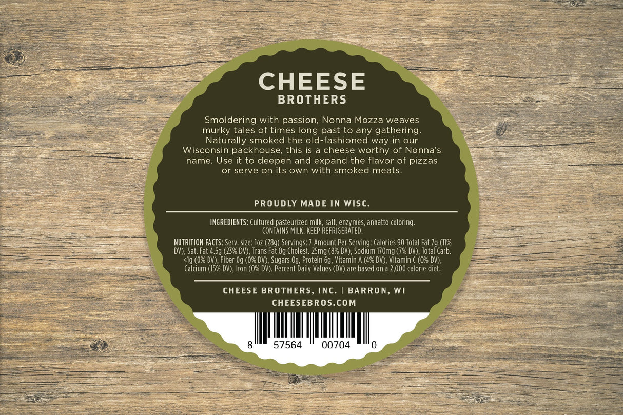 Smoked Mozzarella From Cheese Brothers, Inc.