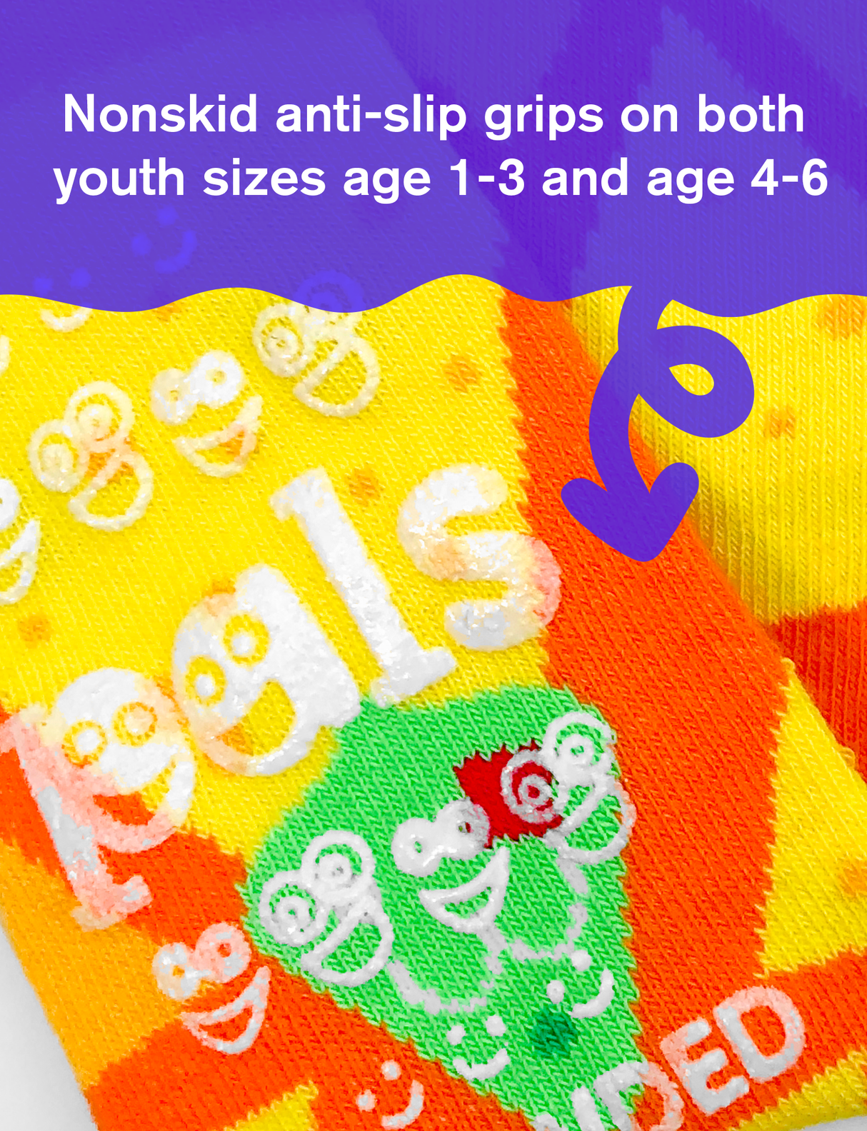 KIDS CHIPS & GUAC NO SLIP SOCKS from Pals Socks