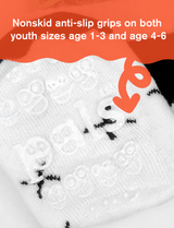 KIDS GHOST & SKELETON GLOW-IN-THE-DARK NO SLIP SOCKS from Pals Socks