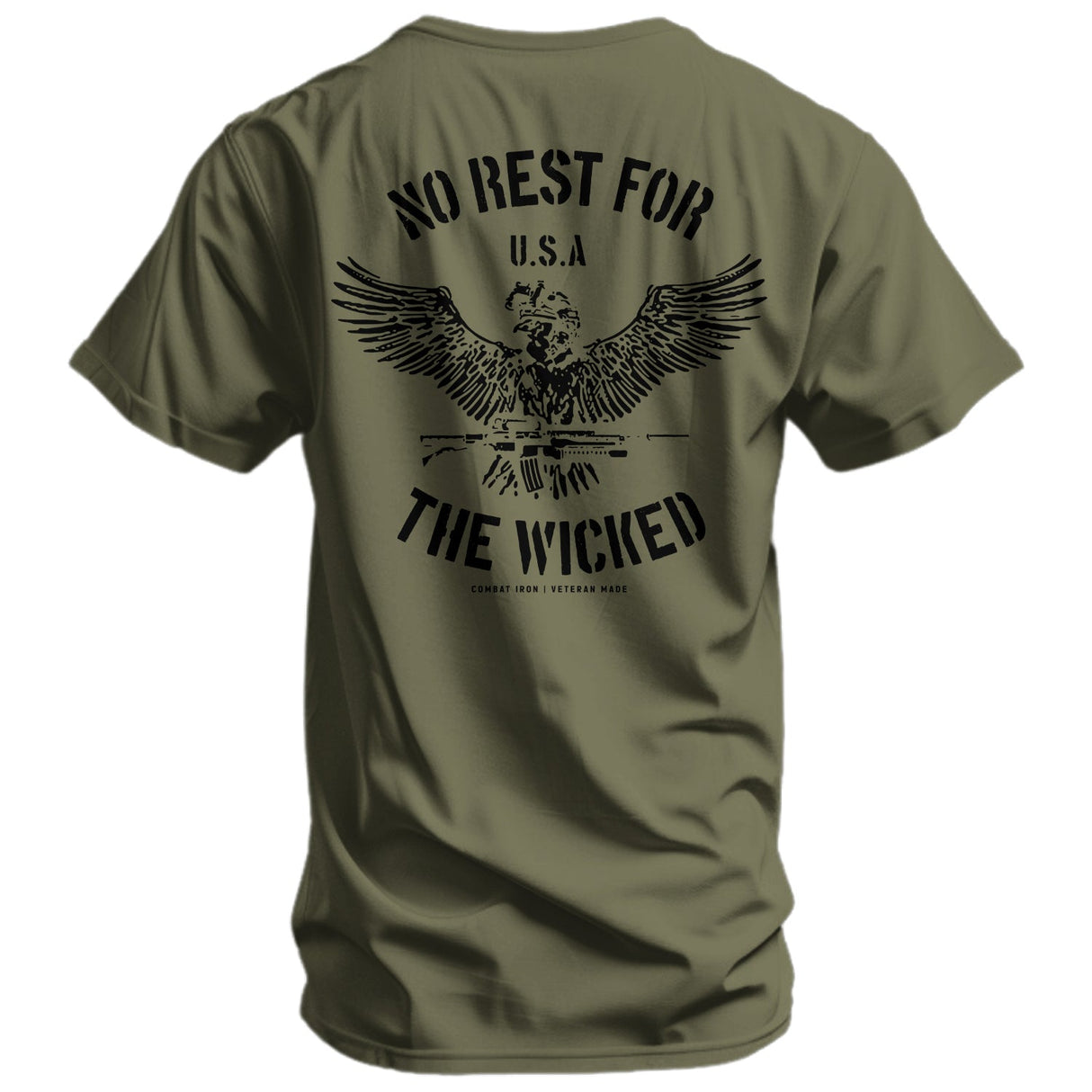 No Rest For The Wicked Men's T-Shirt from Combat Iron Apparel