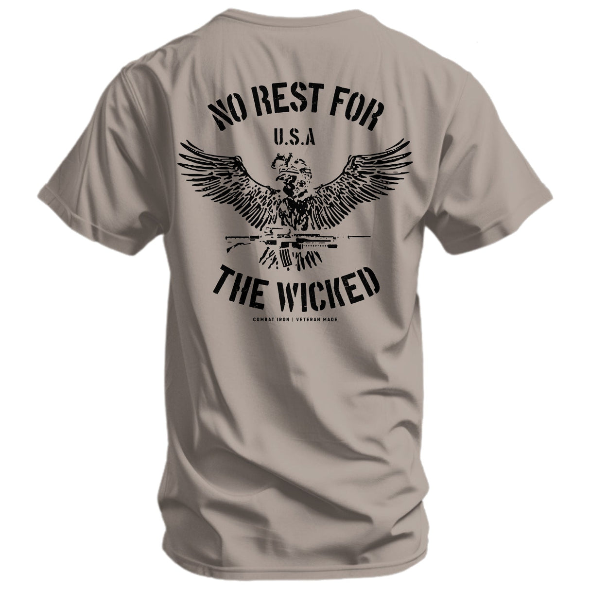 No Rest For The Wicked Men's T-Shirt from Combat Iron Apparel