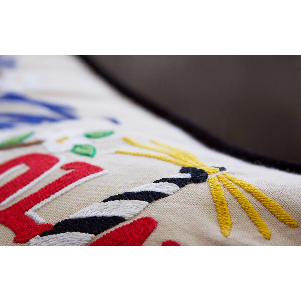 North Carolina Hand-Embroidered Pillow from Quirks!