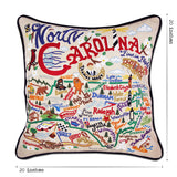 North Carolina Hand-Embroidered Pillow from Quirks!