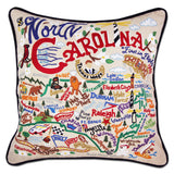 North Carolina Hand-Embroidered Pillow from Quirks!