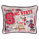 North Carolina State University Collegiate Embroidered Pillow by CatStudio from Quirks!