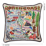 North Coast Hand-Embroidered Pillow from Quirks!