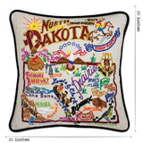 North Dakokta Hand-Embroidered Pillow from Quirks!