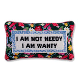 Not Needy Needlepoint Pillow from Furbish Studio