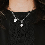 Not-Your-Average Pearl Chain and Disc Charm Necklace *WATERPROOF* from Pretty Simple