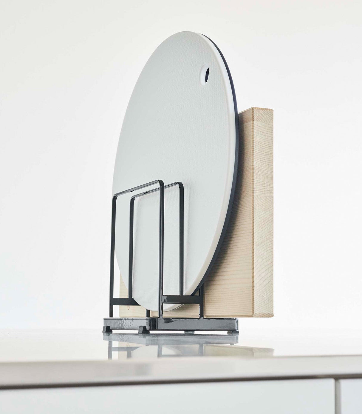 Round Cutting Board Stand - Steel from Yamazaki Home