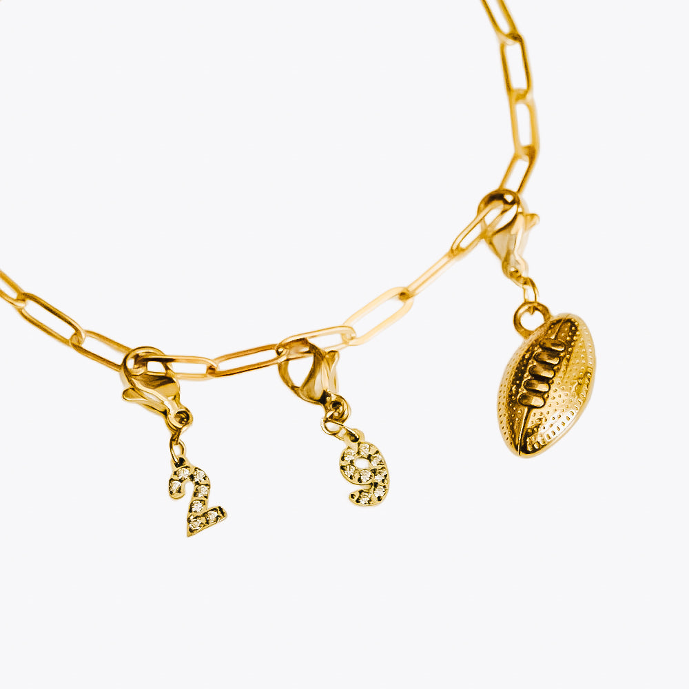 Number Charm Bar Chanelle Charms  - WATERPROOF from Pretty Simple
