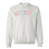 Nurse Colorful Letter Patch Crewneck Sweatshirt from United Monograms