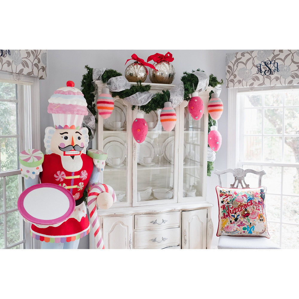 Nutcracker Hand-Embroidered Pillow from Quirks!