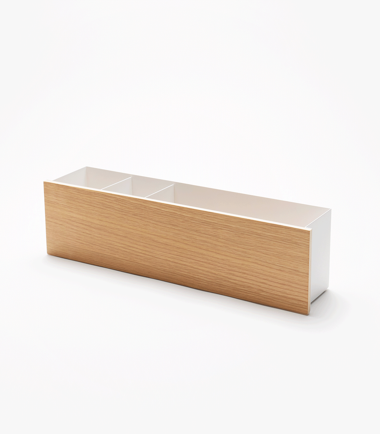 Desk Organizer - Two Sizes - Steel + Wood from Yamazaki Home