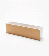 Desk Organizer - Two Sizes - Steel + Wood from Yamazaki Home