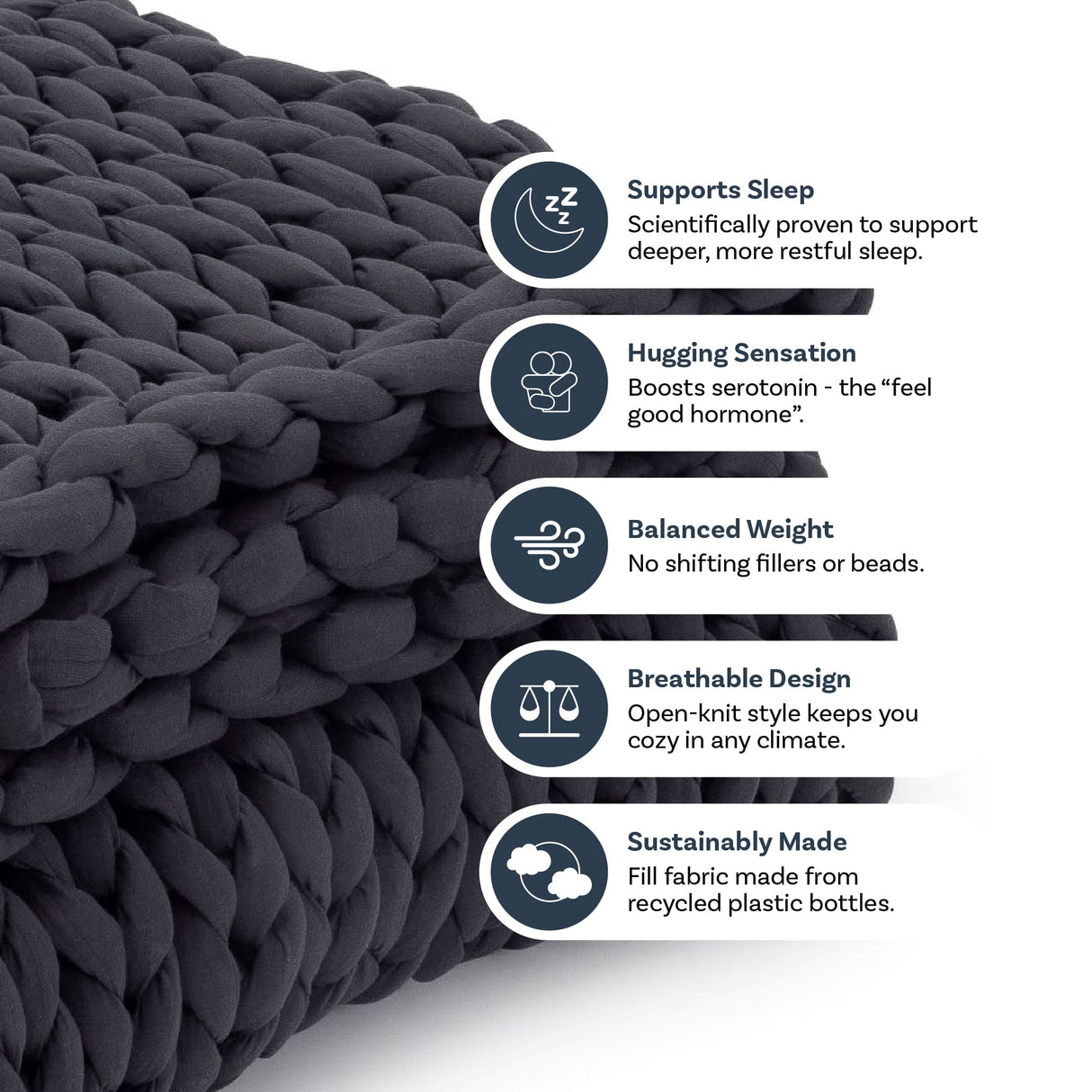 Knit Weighted Blanket From Nuzzie