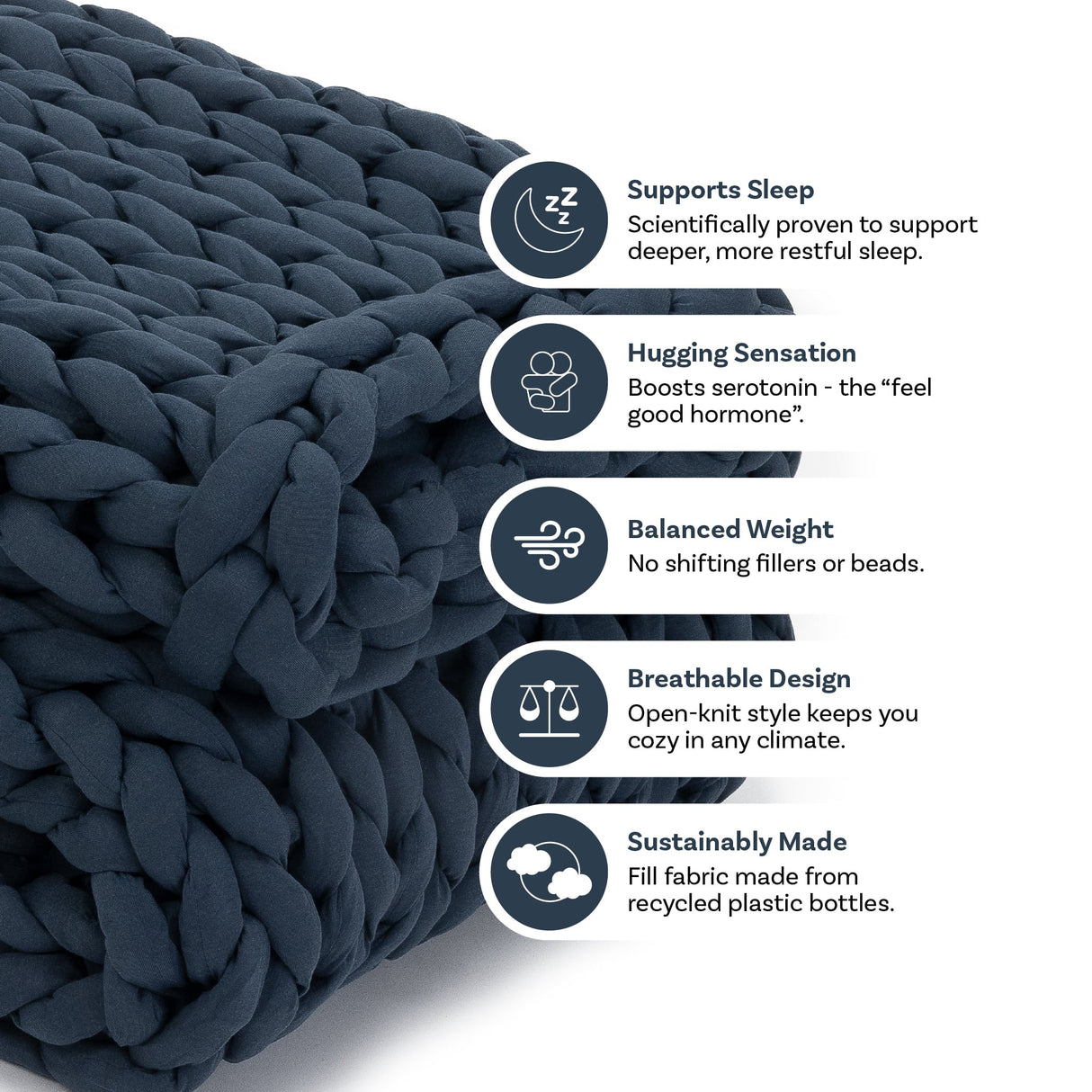 Knit Weighted Blanket From Nuzzie
