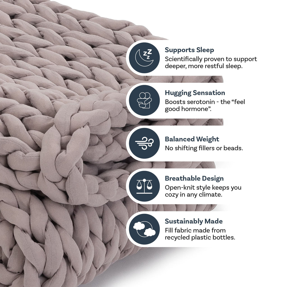 Knit Weighted Blanket From Nuzzie