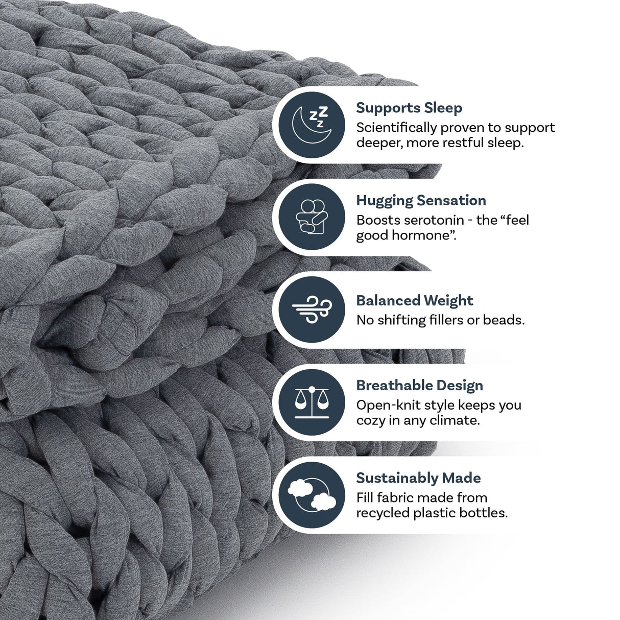 Knit Weighted Blanket From Nuzzie