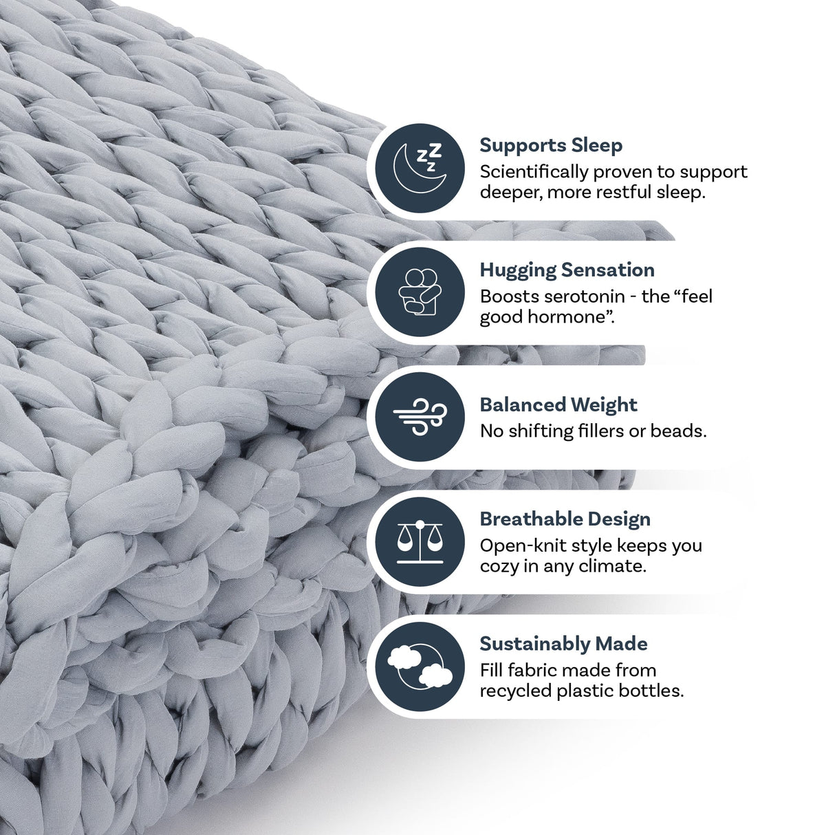 Knit Weighted Blanket From Nuzzie